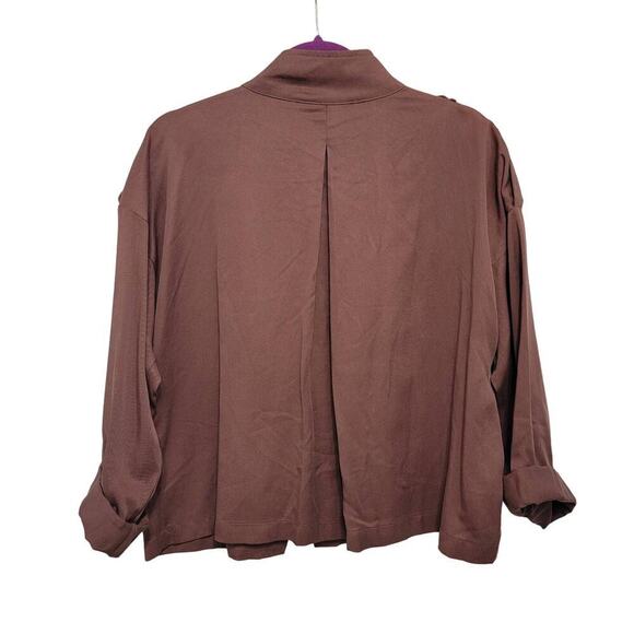 Hyfve Lightweight Jacket Small Tencel Assymetric Soft Purple Brown 553 - Picture 2 of 12